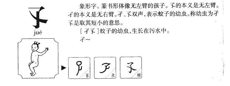 孓字字源字形