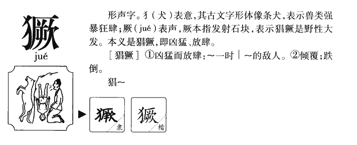 獗字字源字形