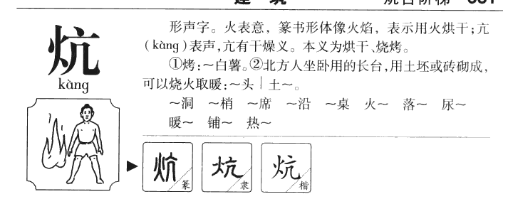 炕字字源字形