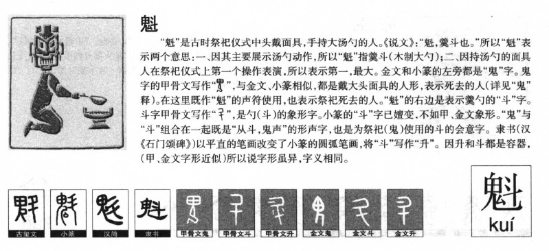 魁字字源字形