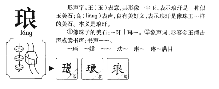 琅字字源字形