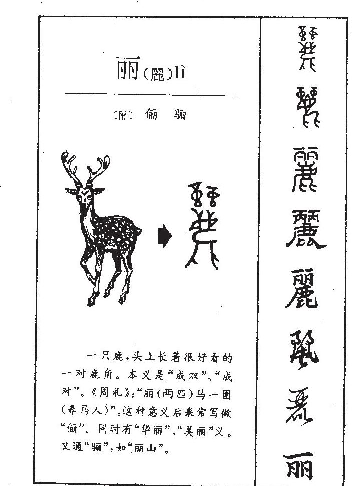 丽字字源字形