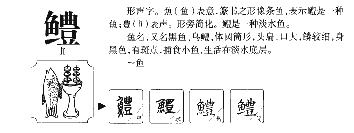 醴字字源字形