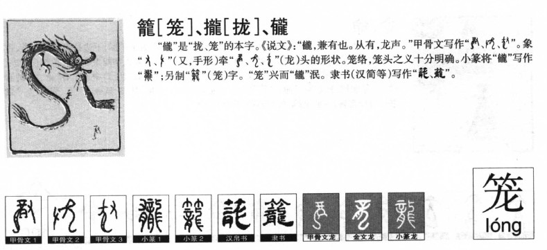笼字字源字形