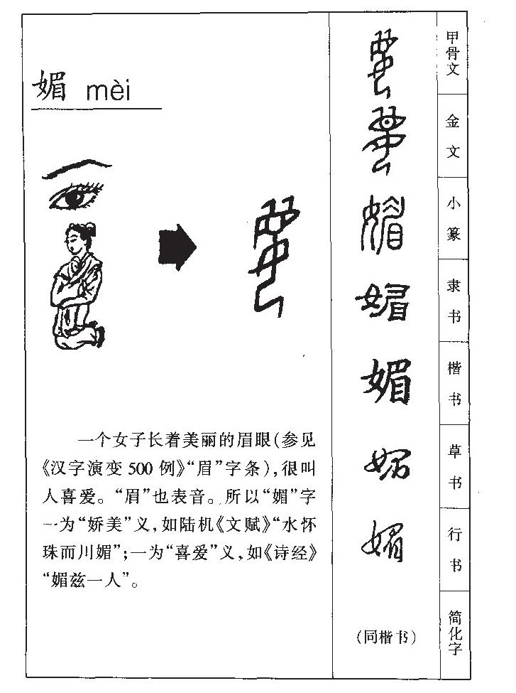 媚字字源字形