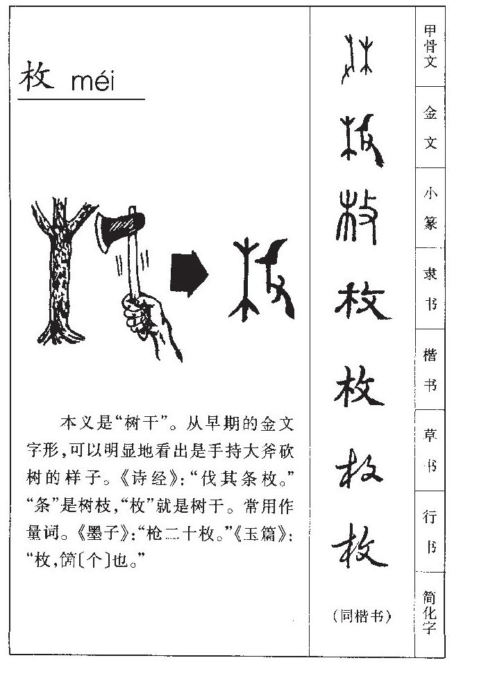 枚字字源字形