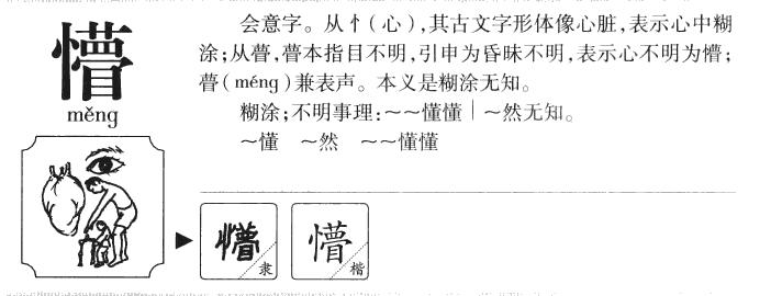 懵字字源字形
