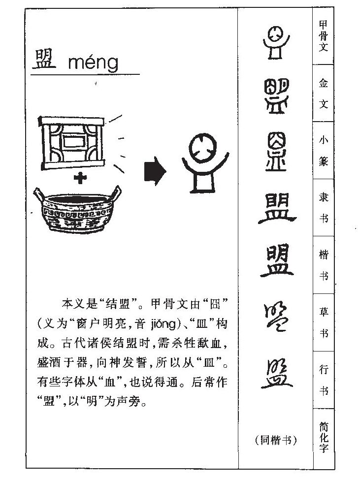盟字字源字形