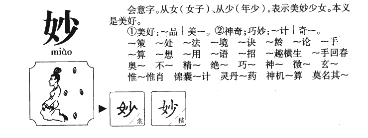 妙字字源字形