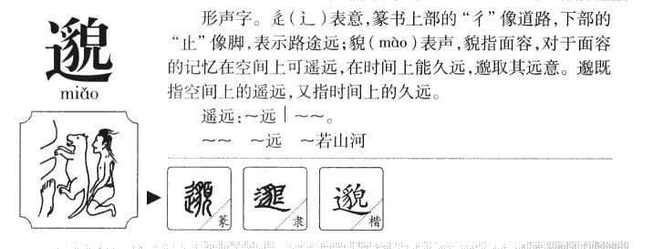 邈字字源字形