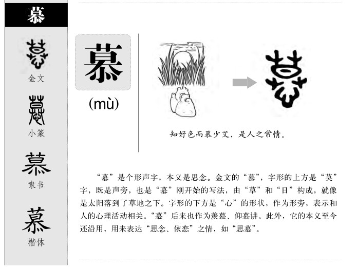 慕字字源字形