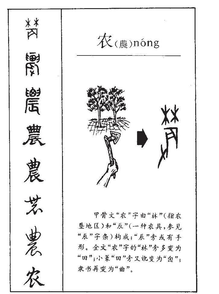 农字字源字形