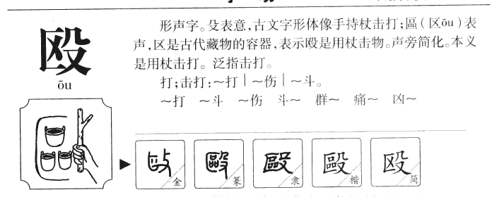殴字字源字形