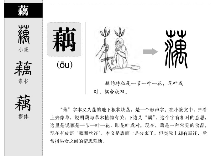 藕字字源字形