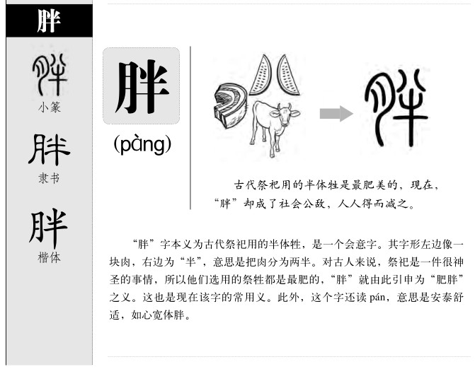 胖字字源字形