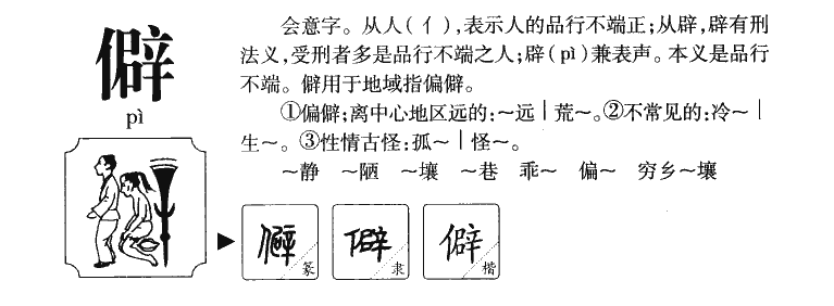 僻字字源字形