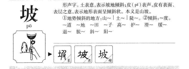 坡字字源字形