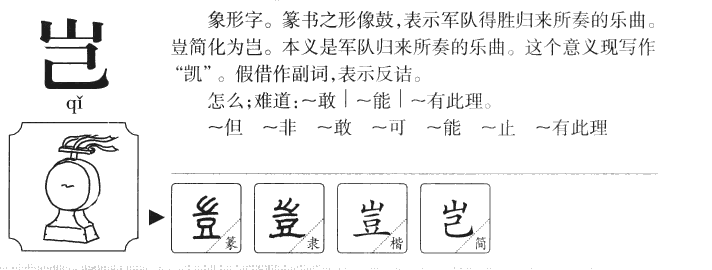 岂字字源字形