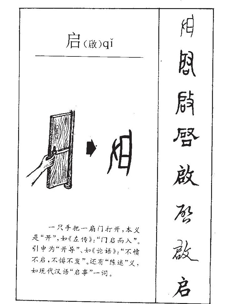 启字字源字形