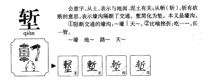 堑字字源字形