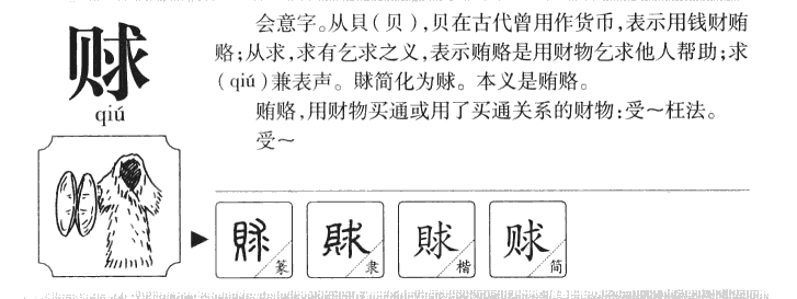 赇字字源字形