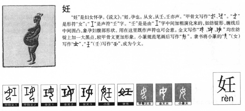 妊字字源字形