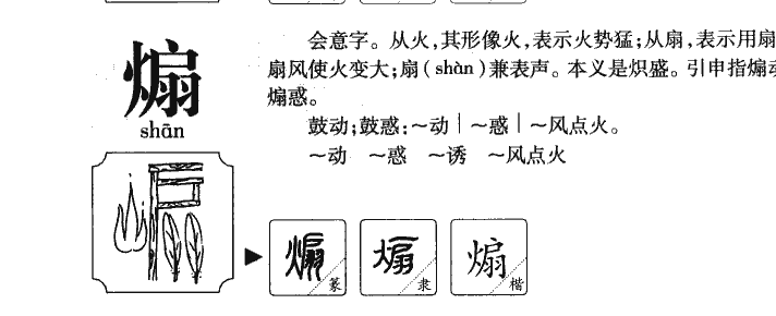 煽字字源字形