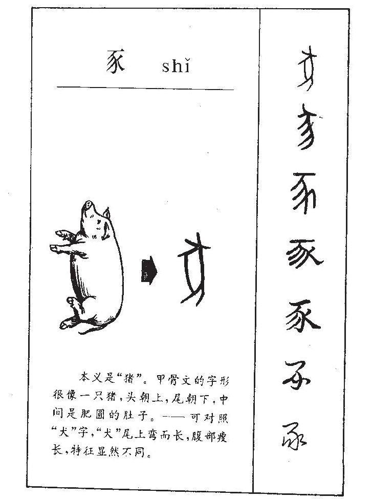 豕字字源字形