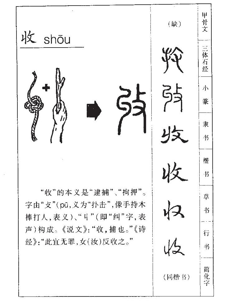 收字字源字形