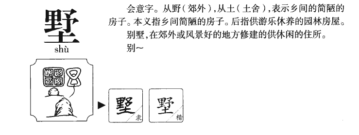 墅字字源字形