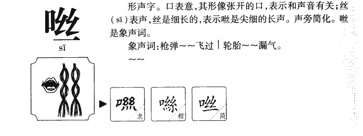 咝字字源字形