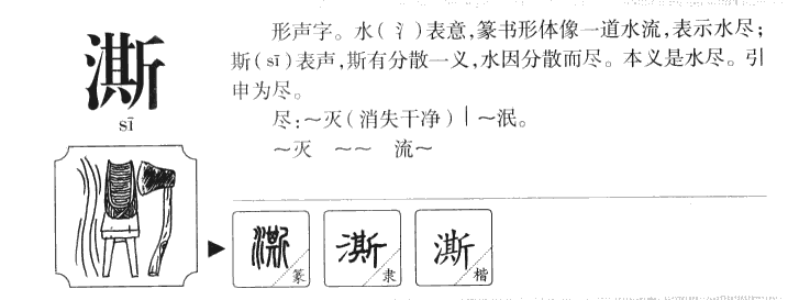 澌字字源字形