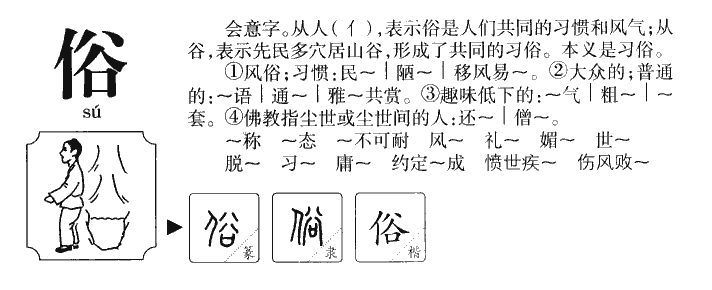 俗字字源字形