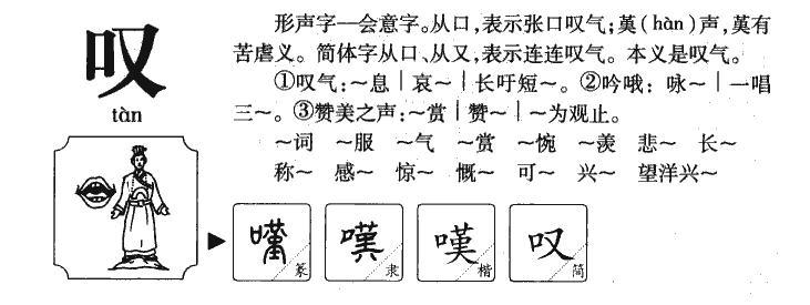 叹字字源字形