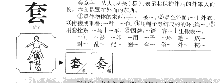 套字字源字形