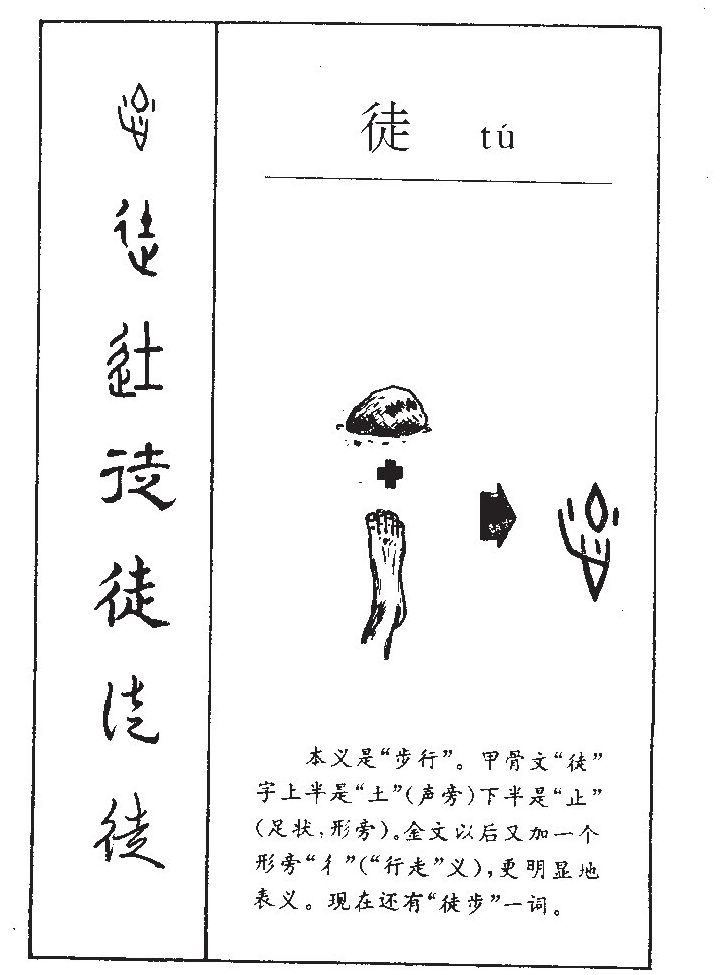 徒字字源字形