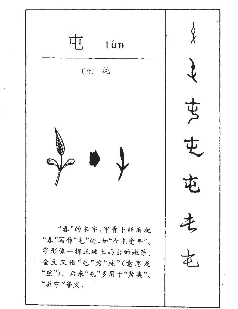 屯字字源字形