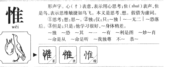 惟字字源字形