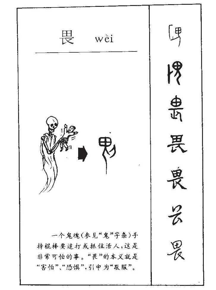畏字字源字形