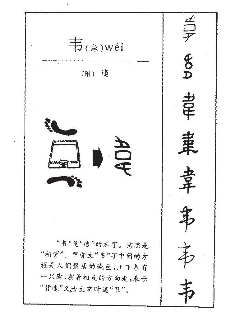 韦字字源字形