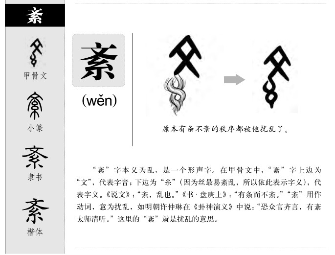 紊字字源字形