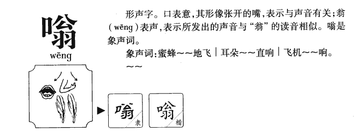 嗡字字源字形