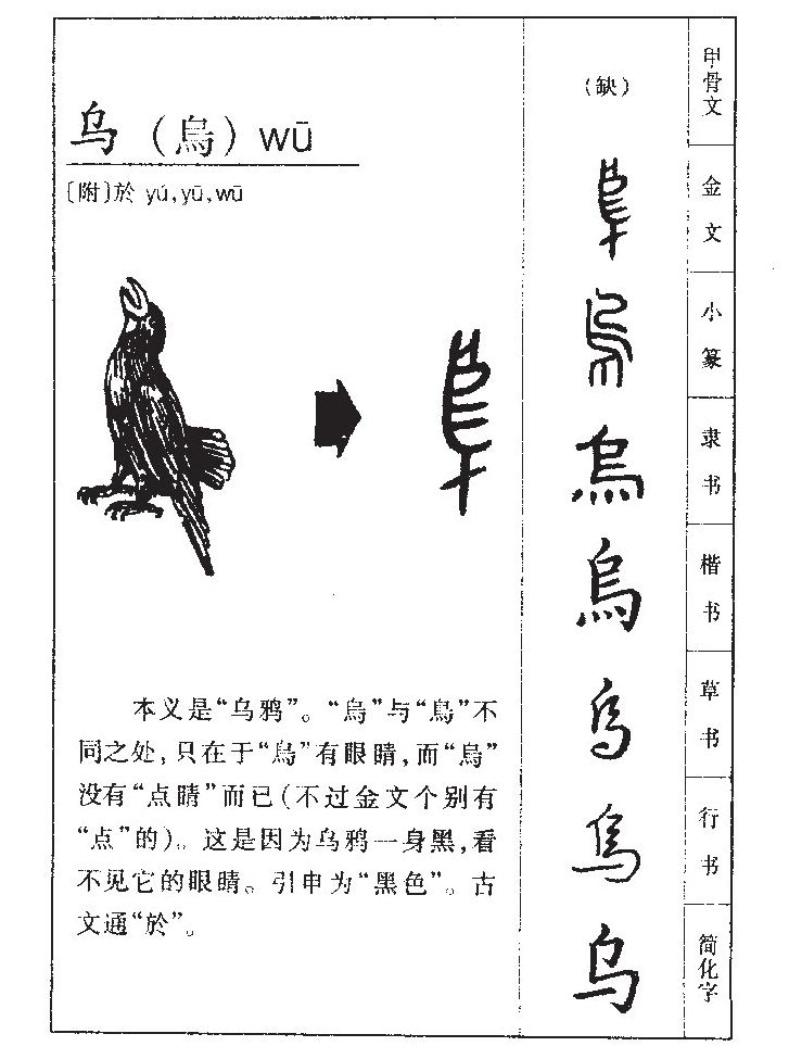 乌字字源字形