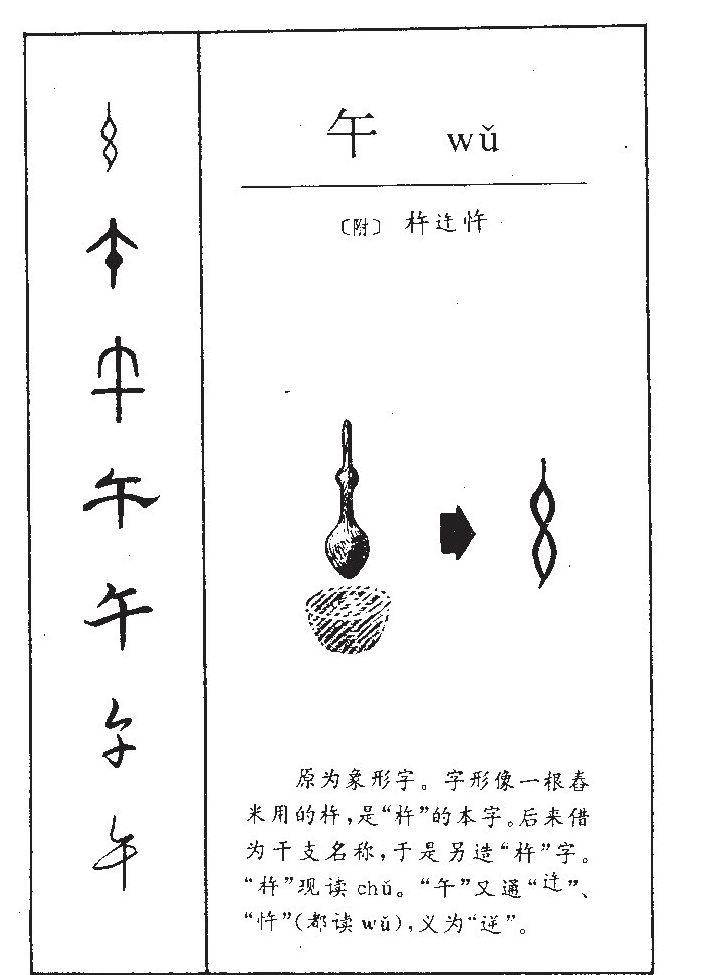 午字字源字形