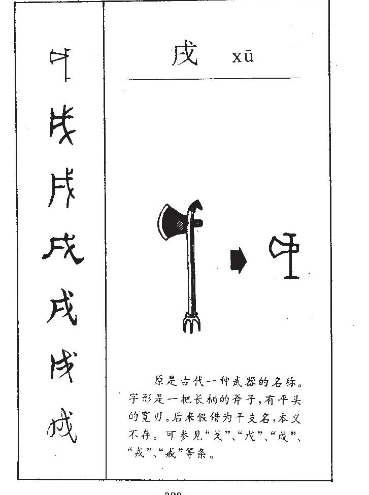 戌字字源字形