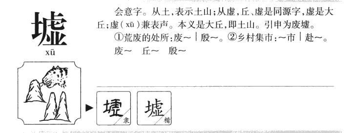 墟字字源字形