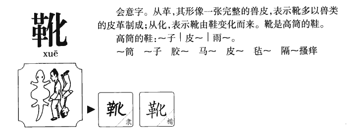 靴字字源字形