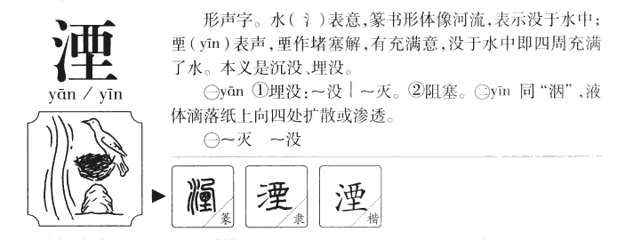 湮字字源字形
