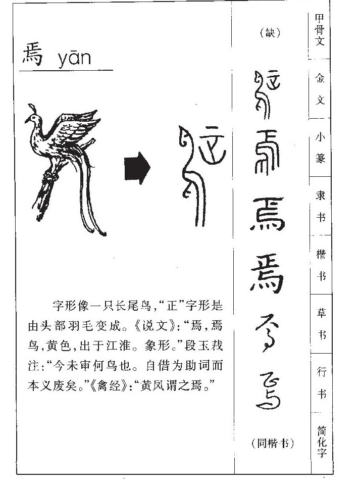 焉字字源字形