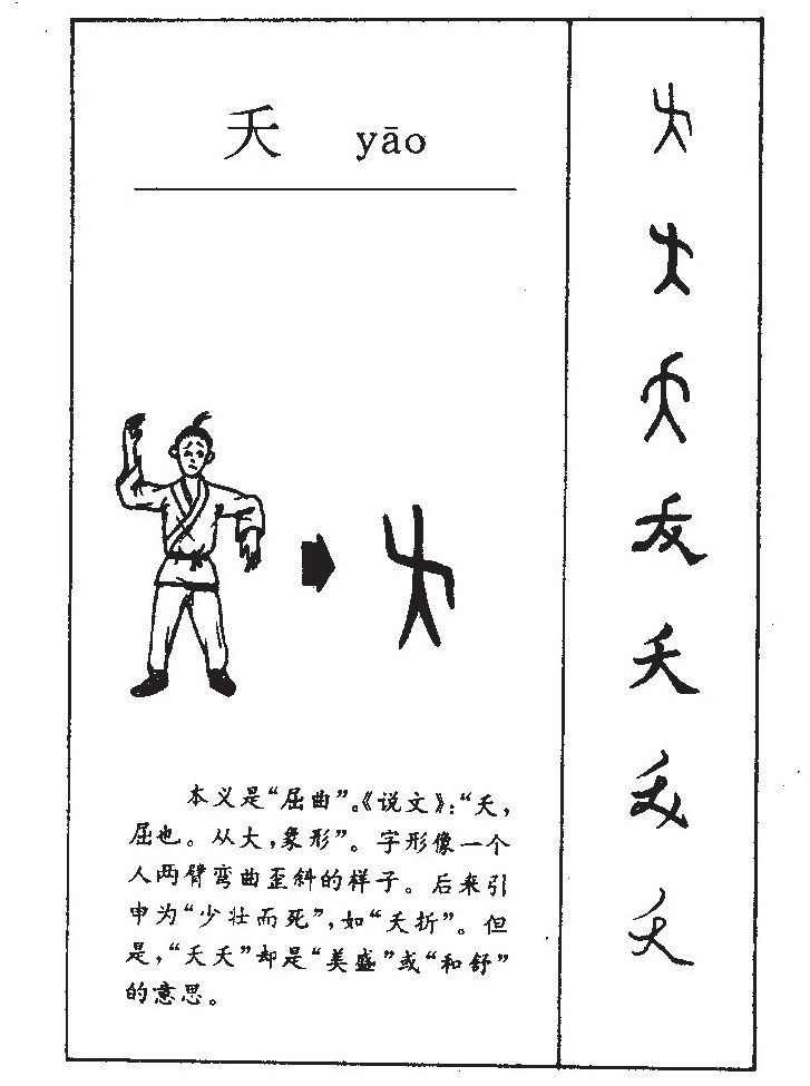 夭字字源字形